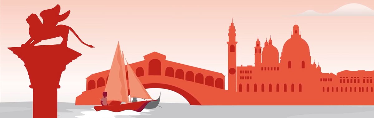 illustration of Generali logo and boat on a river