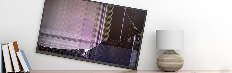 broken TV at vacation rental