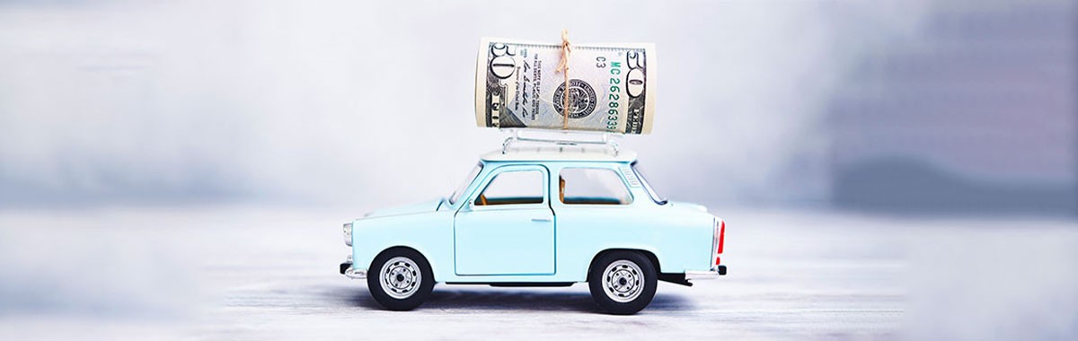 toy car with money on top